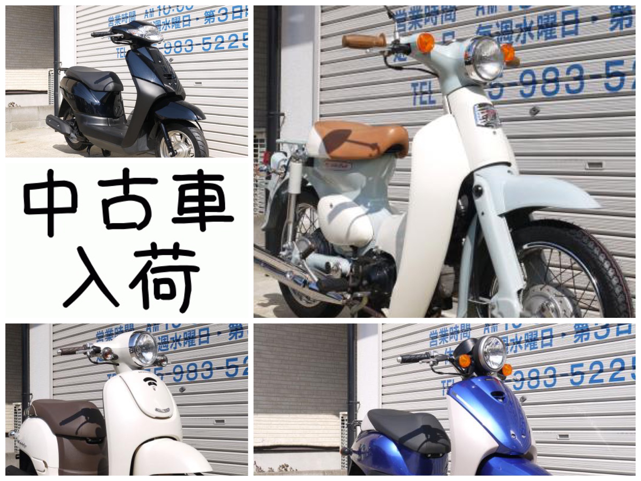 中古車入荷しました（リトルカブ、トゥデイ、ジョルノ、タクト